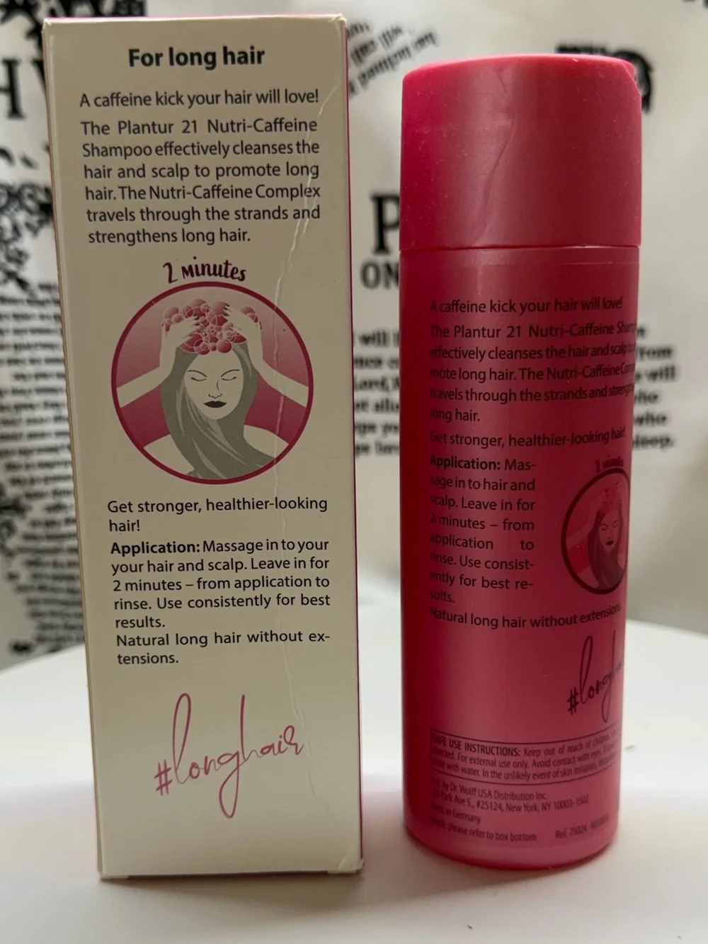 21 Nutri-Caffeine Shampoo for Long Hair - Pink